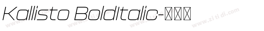 Kallisto BoldItalic字体转换